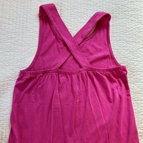 Mini Boden lightweight tank top camisole with crossover straps in pink girls 14 - Picture 2 of 3